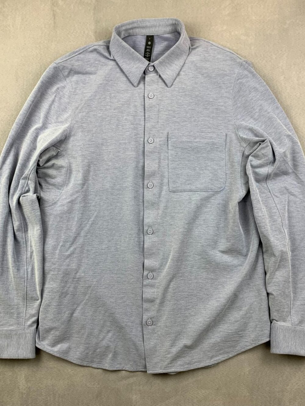 Lululemon Mens Shirt Small Harbor Blue Commission Long Sleeve Button Up M3DJQS